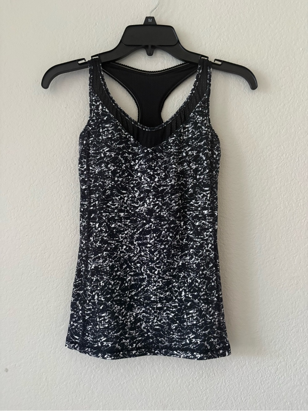 lululemon athletica Black & White Printed Racerback Tank - Women